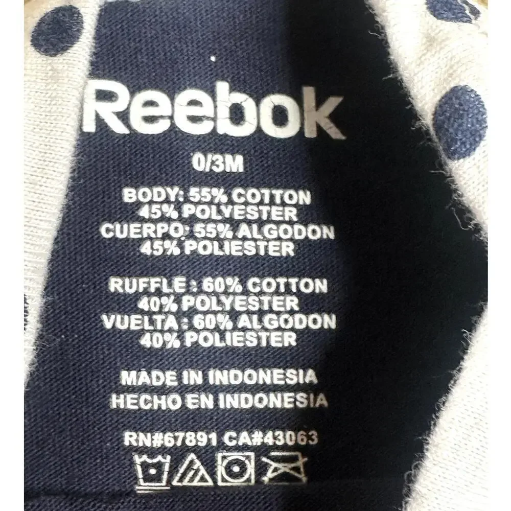 Reebok Navy Little NY Ranger NHL Team Apparel Short Sleeve One Piece Size 0/3 M